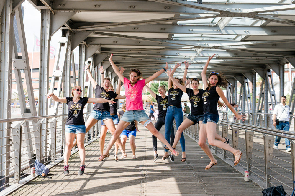 Krasses JGA-Fotoshooting an den Landungsbrücken
